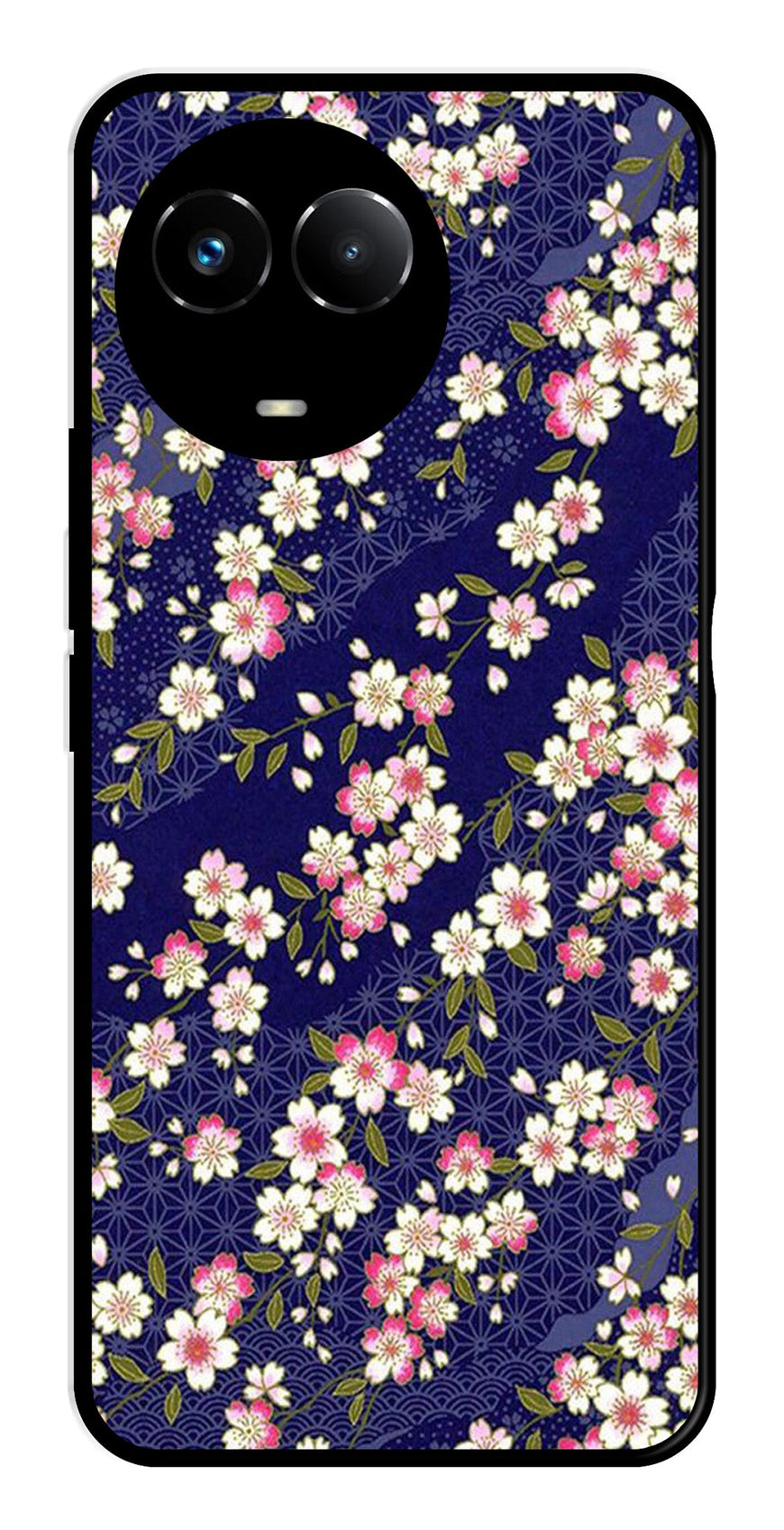 Flower Design Metal Mobile Case for Realme Narzo 60X 5G   (Design No -25)