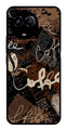 Coffee Pattern Metal Mobile Case for Realme Narzo 60X 5G   (Design No -37)