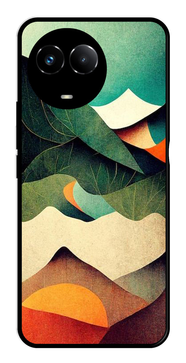 MultiColor Pattern Metal Mobile Case for Realme Narzo 60X 5G   (Design No -43)