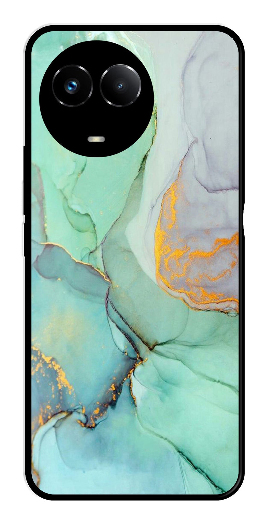 Marble Design Metal Mobile Case for Realme Narzo 60X 5G   (Design No -46)