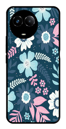 Flower Leaves Design Metal Mobile Case for Realme Narzo 60X 5G
