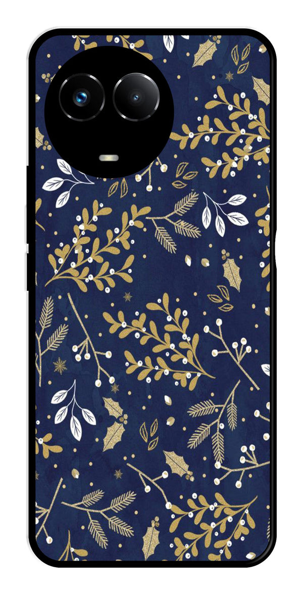 Floral Pattern  Metal Mobile Case for Realme Narzo 60X 5G   (Design No -52)