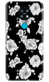 White flowers Black Background Case for Nokia 6.2