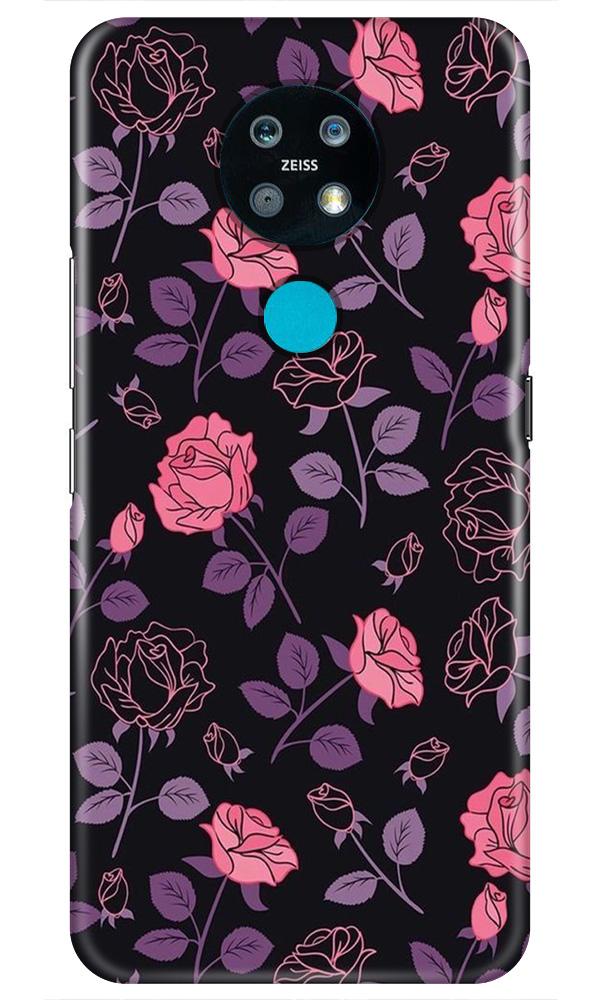 Rose Black Background Case for Nokia 7.2