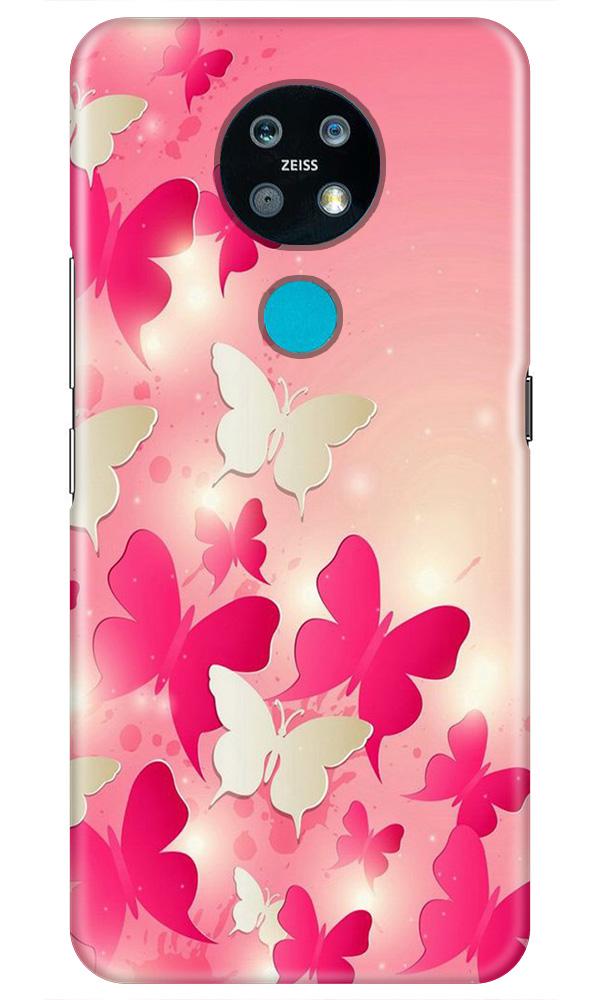 White Pick Butterflies Case for Nokia 7.2