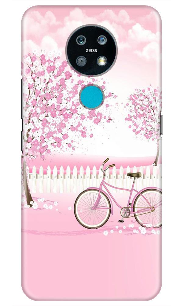 Pink Flowers Cycle Case for Nokia 7.2(Design - 102)