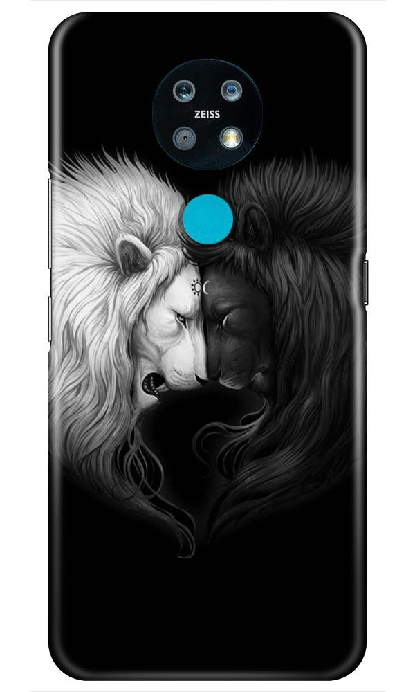Dark White Lion Case for Nokia 7.2(Design - 140)
