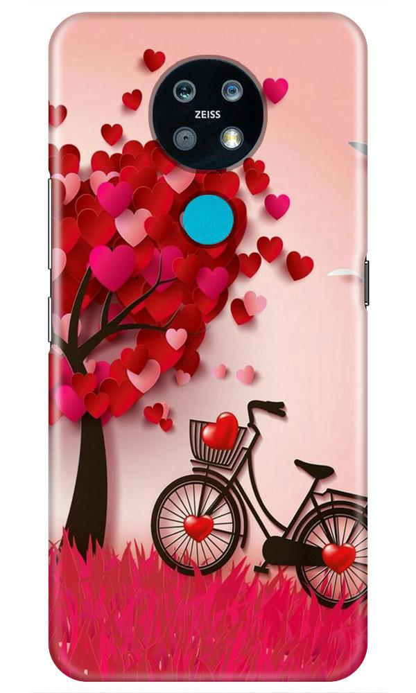 Red Heart Cycle Case for Nokia 7.2 (Design No. 222)