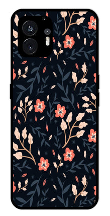 Floral Pattern Metal Mobile Case for Nothing Phone 2