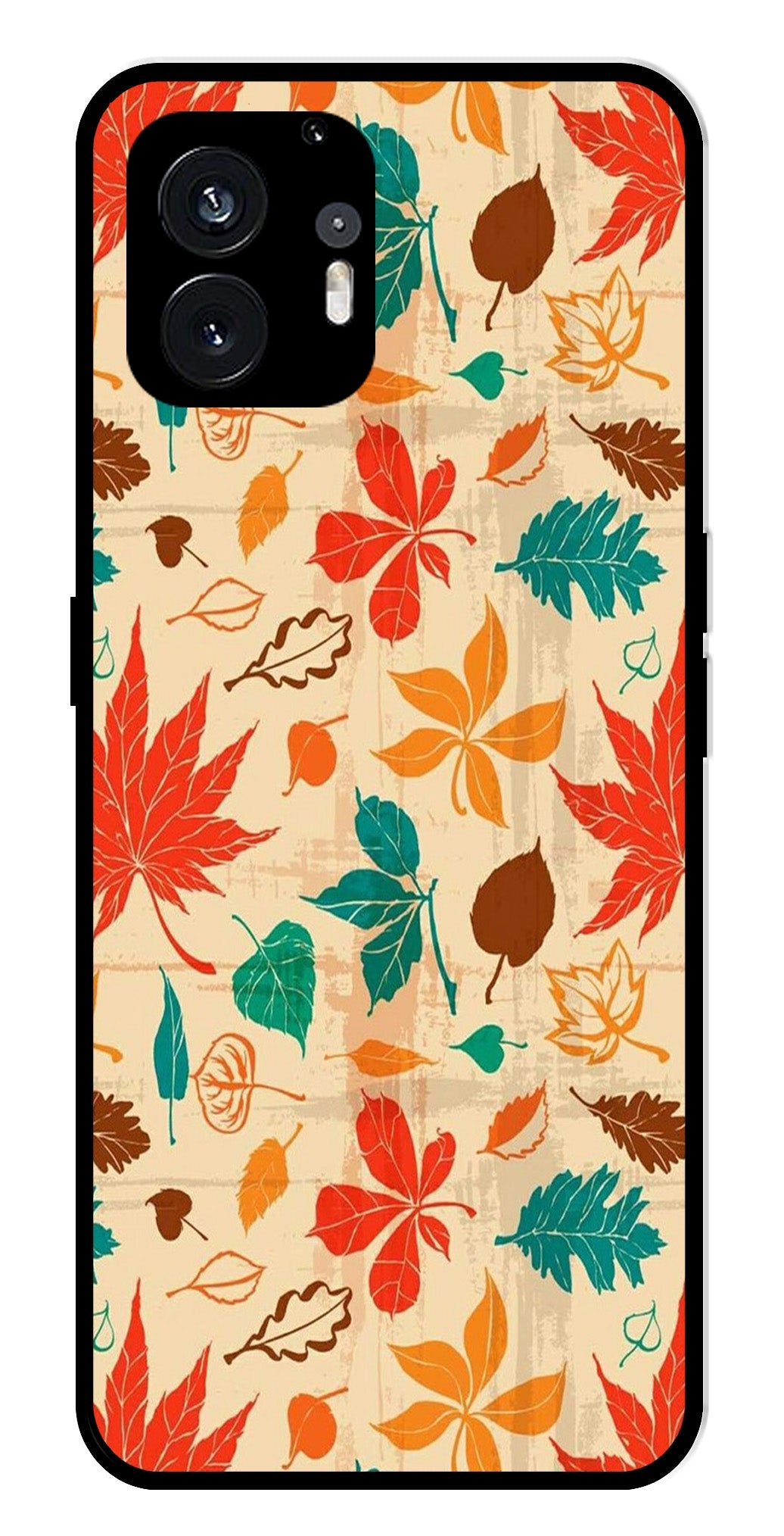 Leafs Design Metal Mobile Case for Nothing Phone 2   (Design No -14)