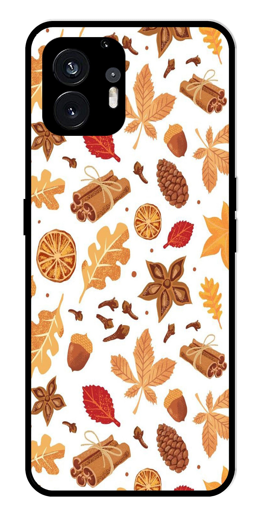 Autumn Leaf Metal Mobile Case for Nothing Phone 2   (Design No -19)