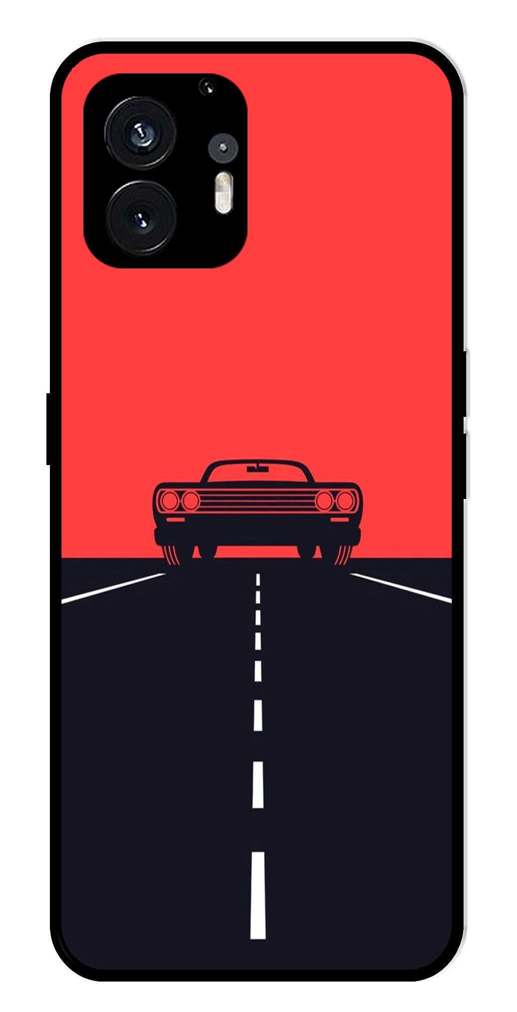 Car Lover Metal Mobile Case for Nothing Phone 2   (Design No -21)