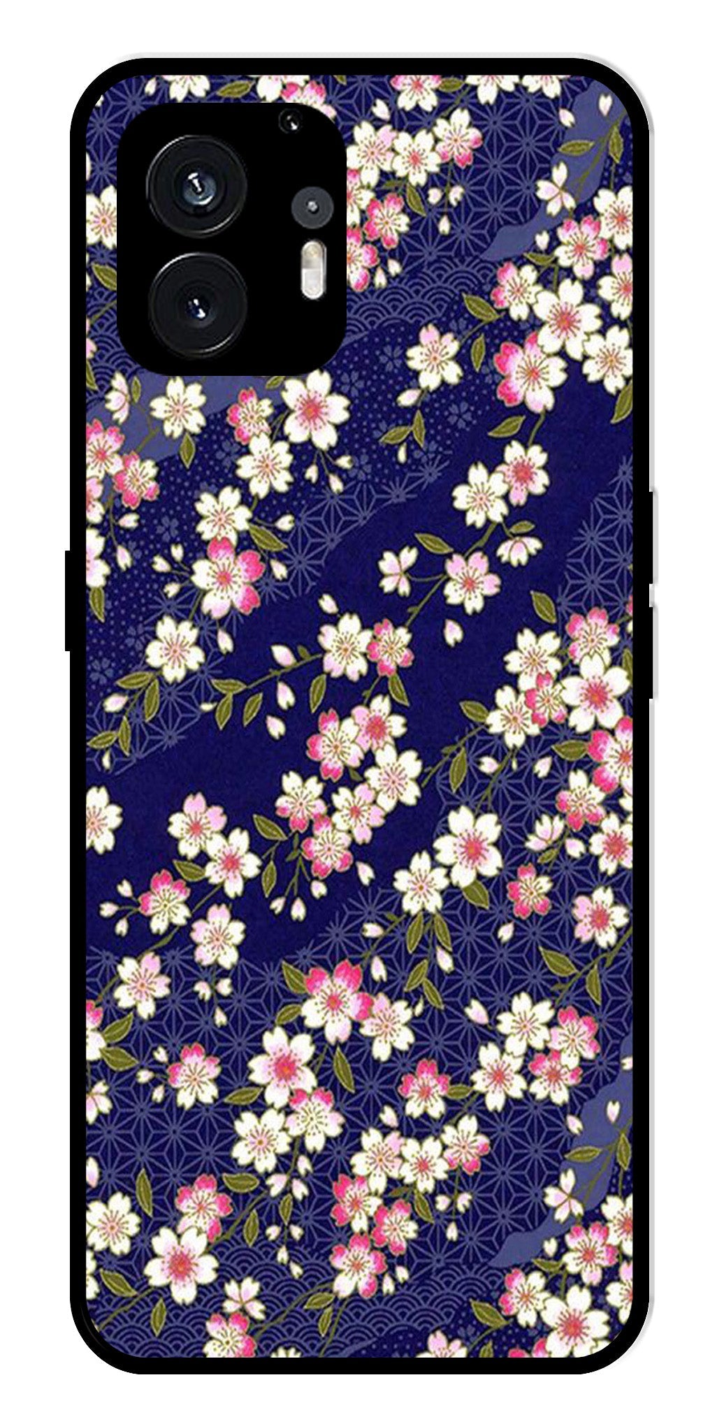 Flower Design Metal Mobile Case for Nothing Phone 2   (Design No -25)