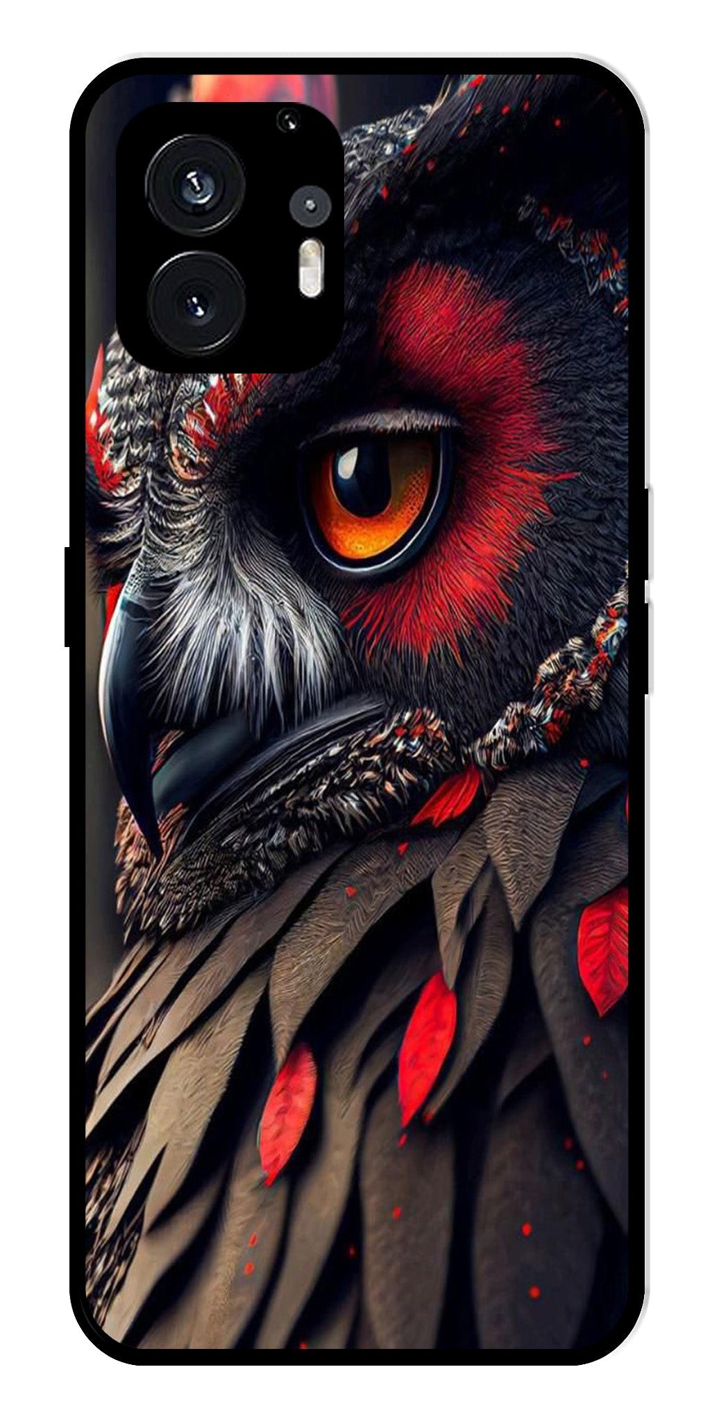 Owl Design Metal Mobile Case for Nothing Phone 2   (Design No -26)
