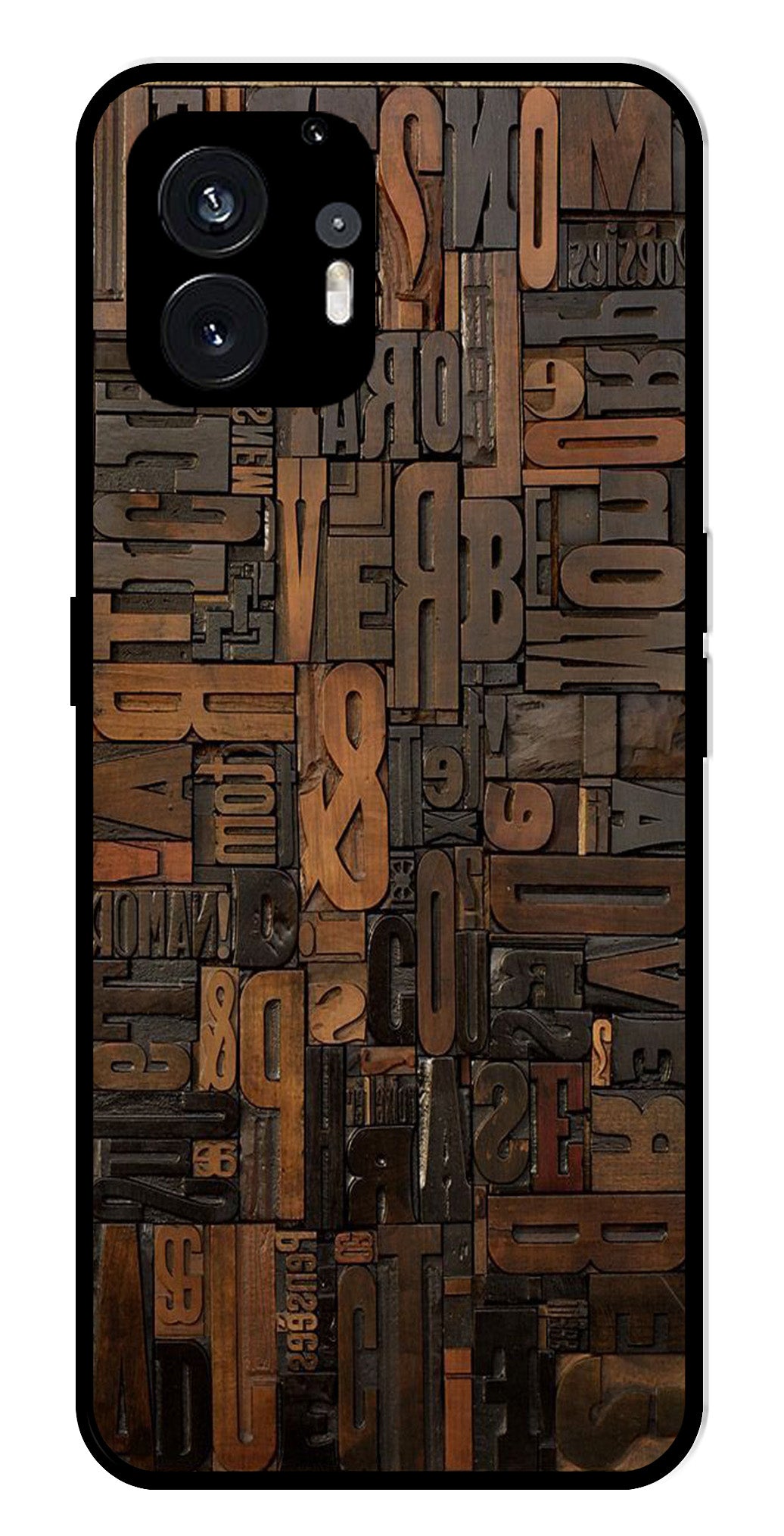 Alphabets Metal Mobile Case for Nothing Phone 2   (Design No -32)