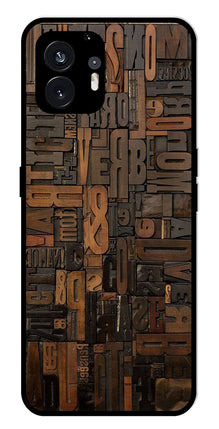 Alphabets Metal Mobile Case for Nothing Phone 2
