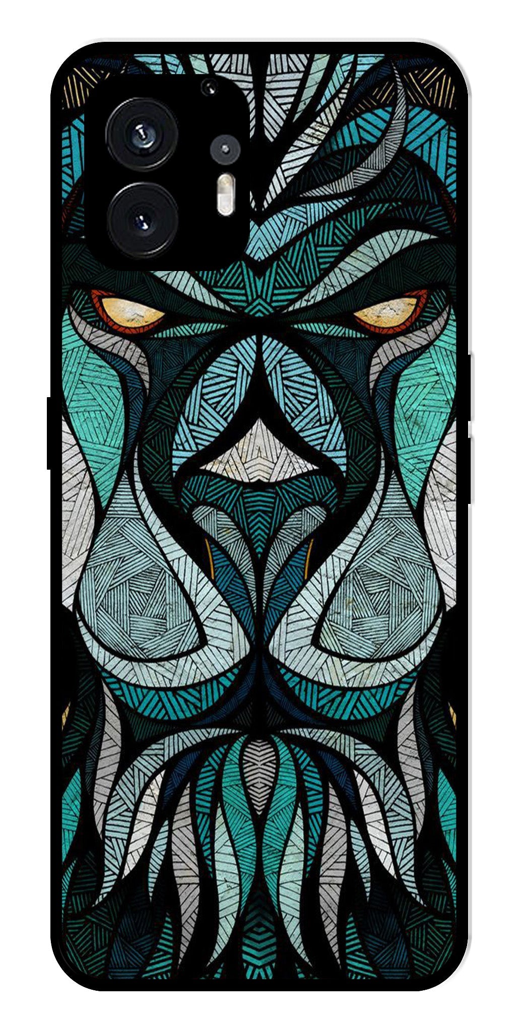 Lion Pattern Metal Mobile Case for Nothing Phone 2   (Design No -40)