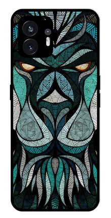 Lion Pattern Metal Mobile Case for Nothing Phone 2
