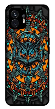 Owl Pattern Metal Mobile Case for Nothing Phone 2