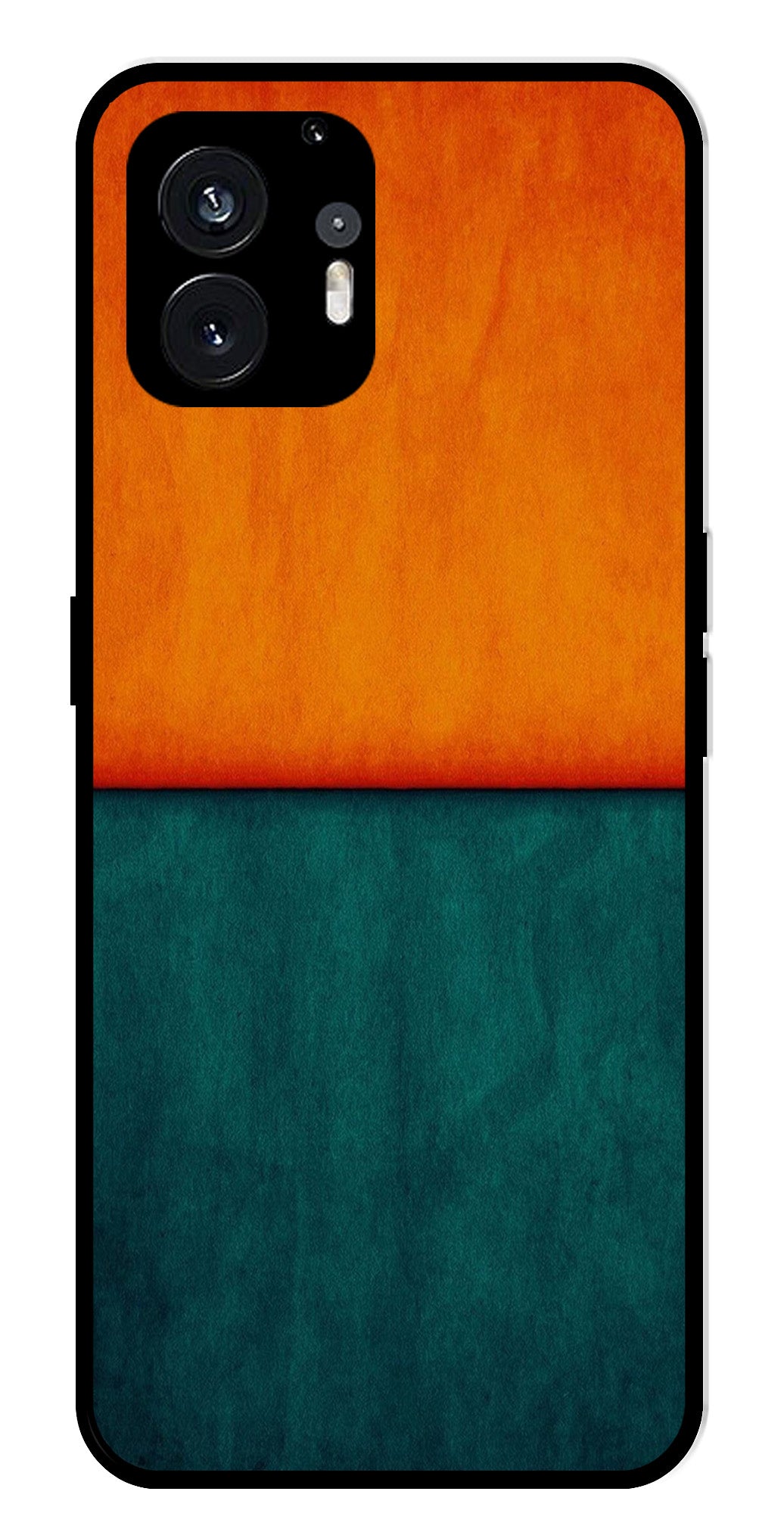 Orange Green Pattern Metal Mobile Case for Nothing Phone 2   (Design No -45)