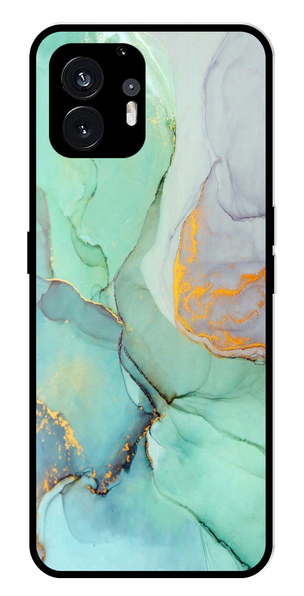 Marble Design Metal Mobile Case for Nothing Phone 2   (Design No -46)