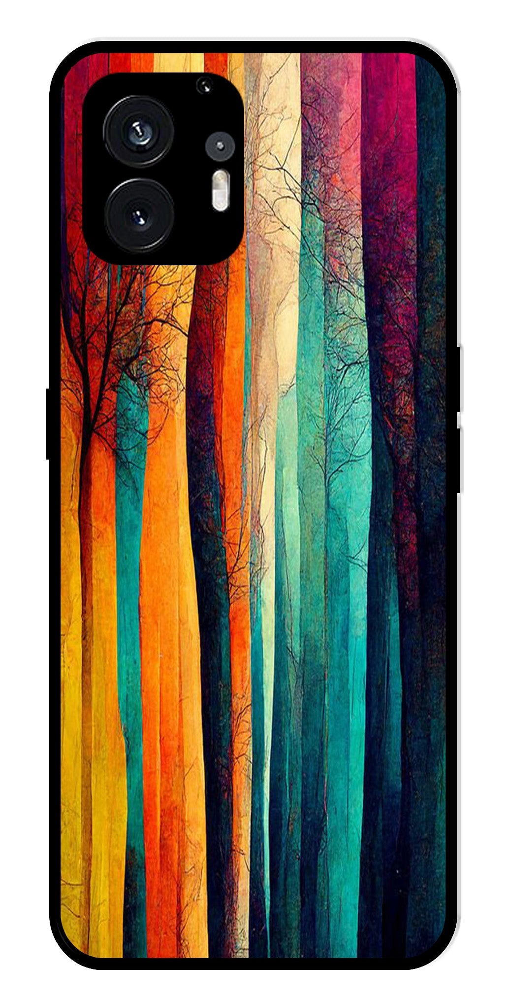 Modern Art Colorful Metal Mobile Case for Nothing Phone 2   (Design No -47)