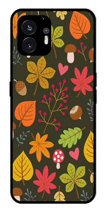 Leaves Design Metal Mobile Case for Nothing Phone 2