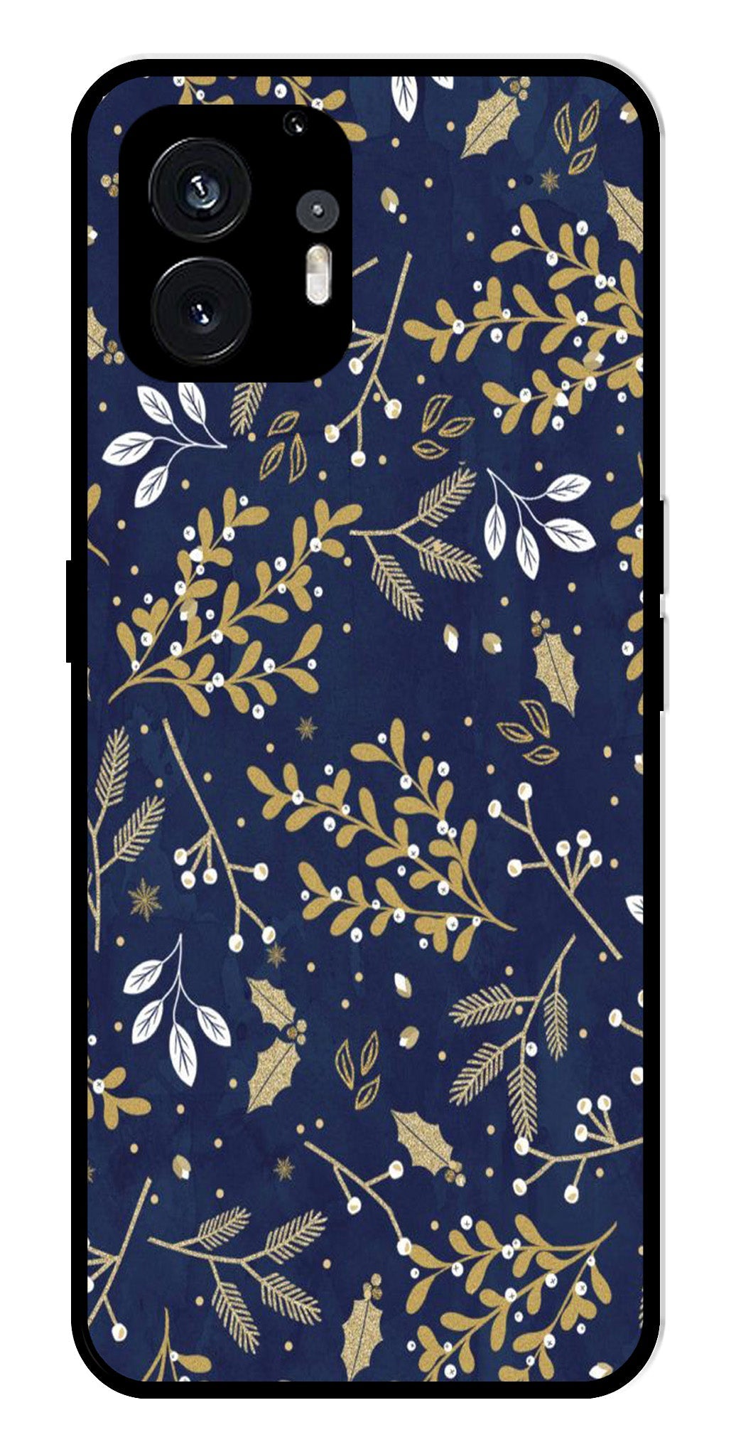 Floral Pattern  Metal Mobile Case for Nothing Phone 2   (Design No -52)
