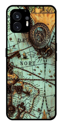 Map Design Metal Mobile Case for Nothing Phone 2