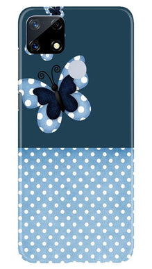 White dots Butterfly Mobile Back Case for Realme Narzo 20 (Design - 31)