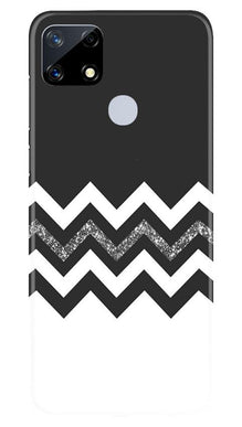 Black white Pattern2Mobile Back Case for Realme Narzo 20 (Design - 83)