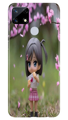 Cute Girl Mobile Back Case for Realme Narzo 20 (Design - 92)