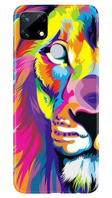 Colorful Lion Mobile Back Case for Realme Narzo 20  (Design - 110)