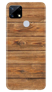 Wooden Look Mobile Back Case for Realme Narzo 20  (Design - 113)