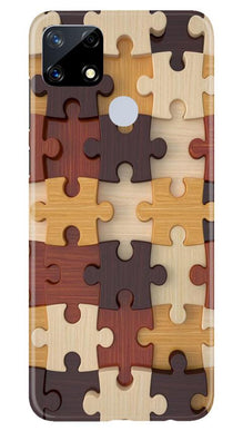 Puzzle Pattern Mobile Back Case for Realme Narzo 20 (Design - 217)