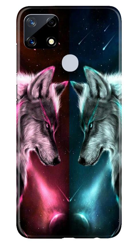 Wolf fight Case for Realme Narzo 20 (Design No. 221)