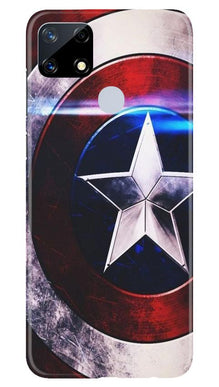 Captain America Shield Mobile Back Case for Realme Narzo 20 (Design - 250)