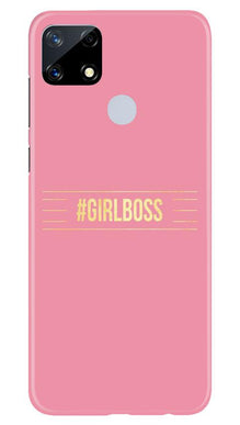Girl Boss Pink Mobile Back Case for Realme Narzo 20 (Design - 263)