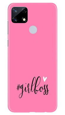 Girl Boss Pink Mobile Back Case for Realme Narzo 20 (Design - 269)