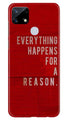 Everything Happens Reason Mobile Back Case for Realme Narzo 20 (Design - 378)