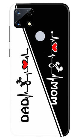 Love Mom Dad Mobile Back Case for Realme Narzo 20 (Design - 385)