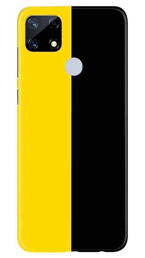 Black Yellow Pattern Mobile Back Case for Realme Narzo 20 (Design - 397)