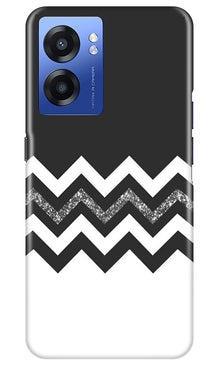 Black white Pattern2Mobile Back Case for Realme Narzo 50 5G (Design - 83)