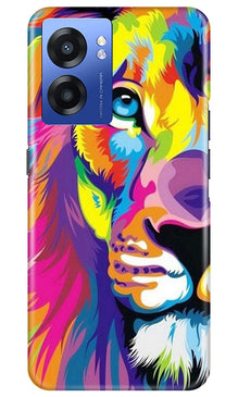 Colorful Lion Mobile Back Case for Realme Narzo 50 5G  (Design - 110)