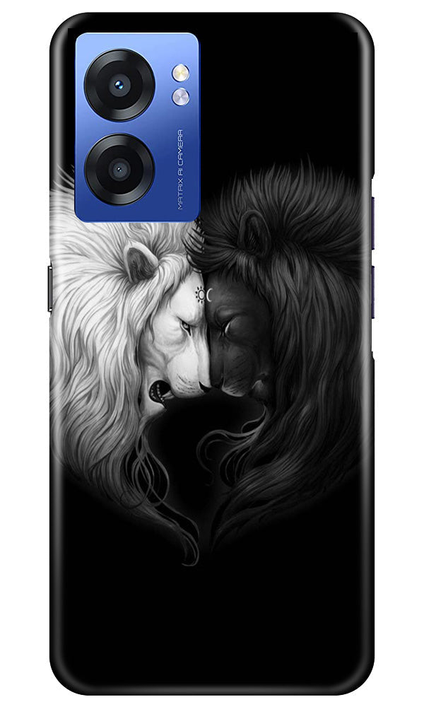 Dark White Lion Case for Realme Narzo 50 5G  (Design - 140)