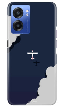 Clouds Plane Mobile Back Case for Realme Narzo 50 5G (Design - 165)