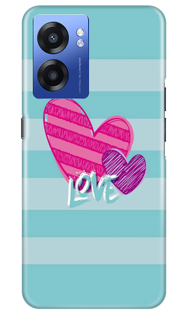 White Heart Case for Realme Narzo 50 5G (Design No. 260)