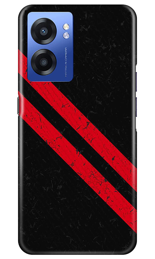 Black Red Pattern Mobile Back Case for Realme Narzo 50 5G (Design - 332)