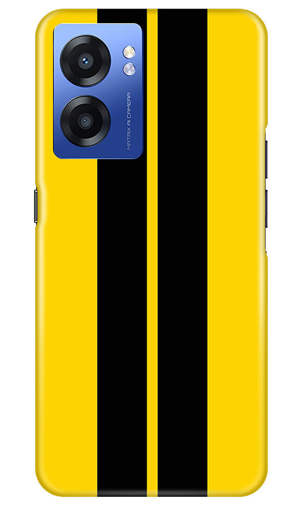 Black Yellow Pattern Mobile Back Case for Realme Narzo 50 5G (Design - 336)