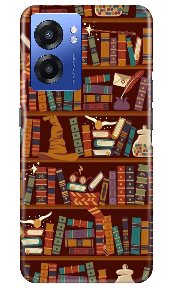 Book Shelf Mobile Back Case for Realme Narzo 50 5G (Design - 348)
